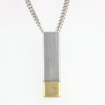 18ct Gold 2 Tone 18 inch Pendant with Chain
